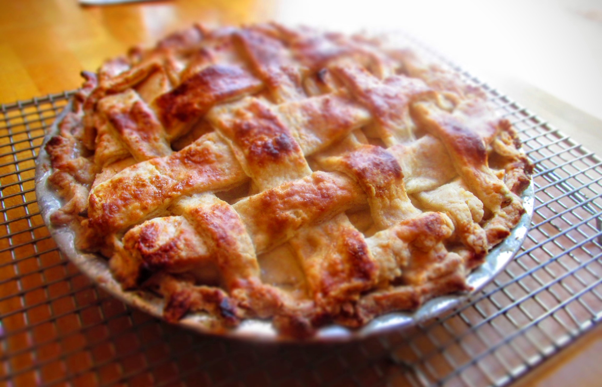 Homemade Lattice Top Apple Pie