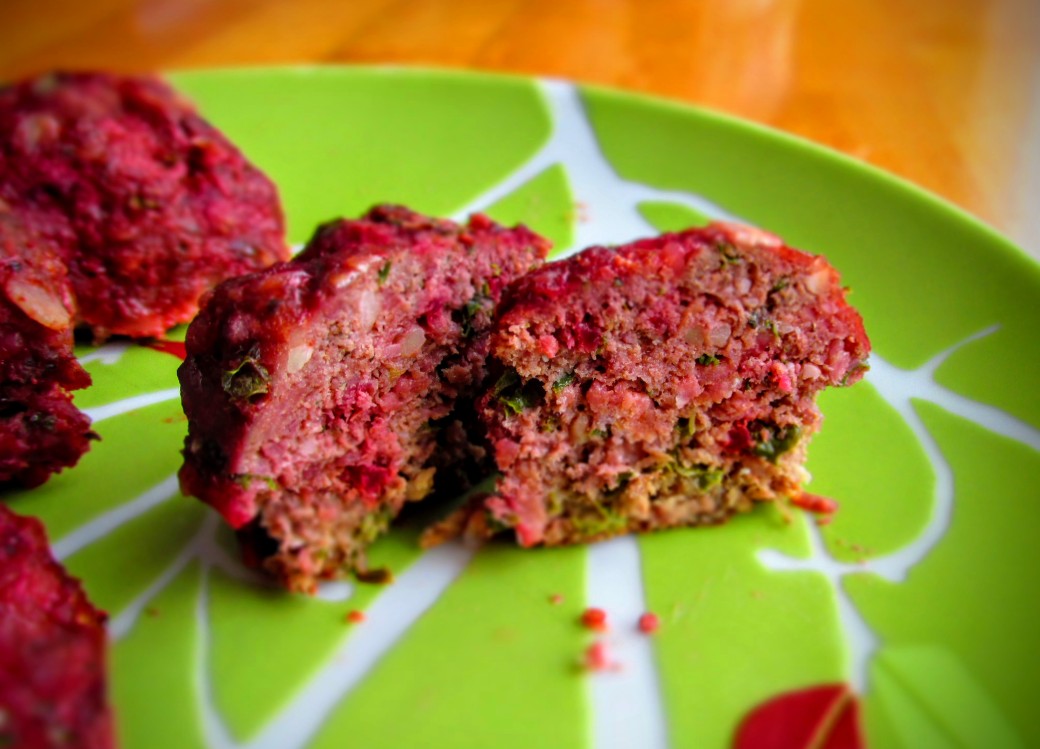 healthy meatballs with kale rutabaga beets and oats